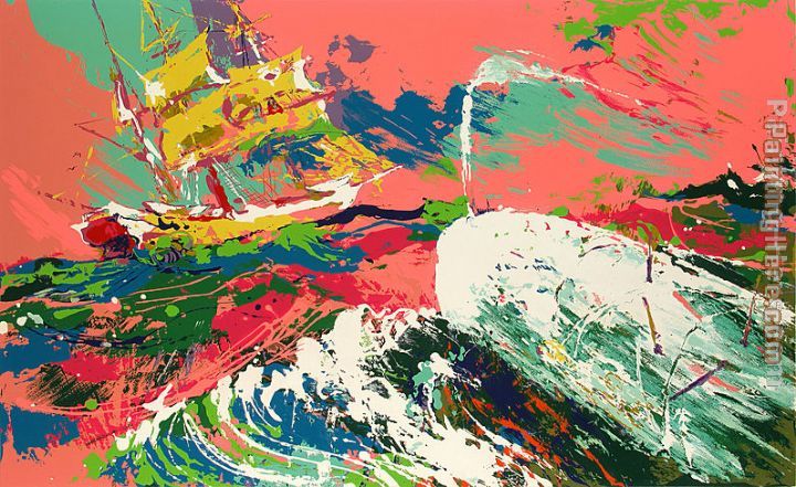Leroy Neiman Moby Dick Assaulting the Pequod Moby Dick Suite